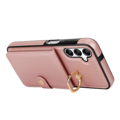 for Samsung Galaxy A14 5G Wallet Case with Card Holder, Rose Gold