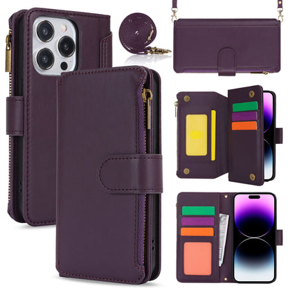 for iPhone 14 Pro Max Wallet Case with RFID Blocking, Purple