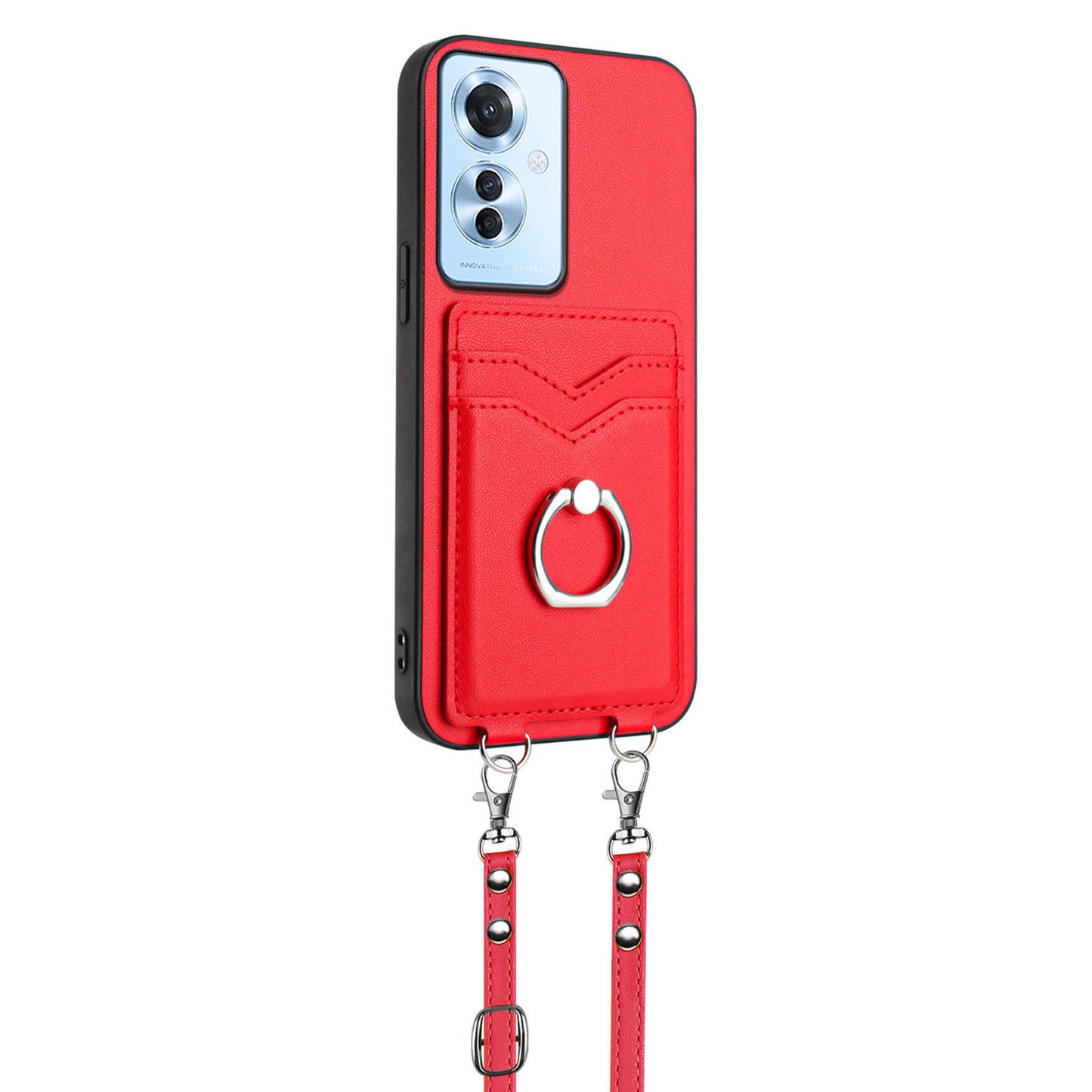 Ring Case for OPPO Reno11 F 5G, Red