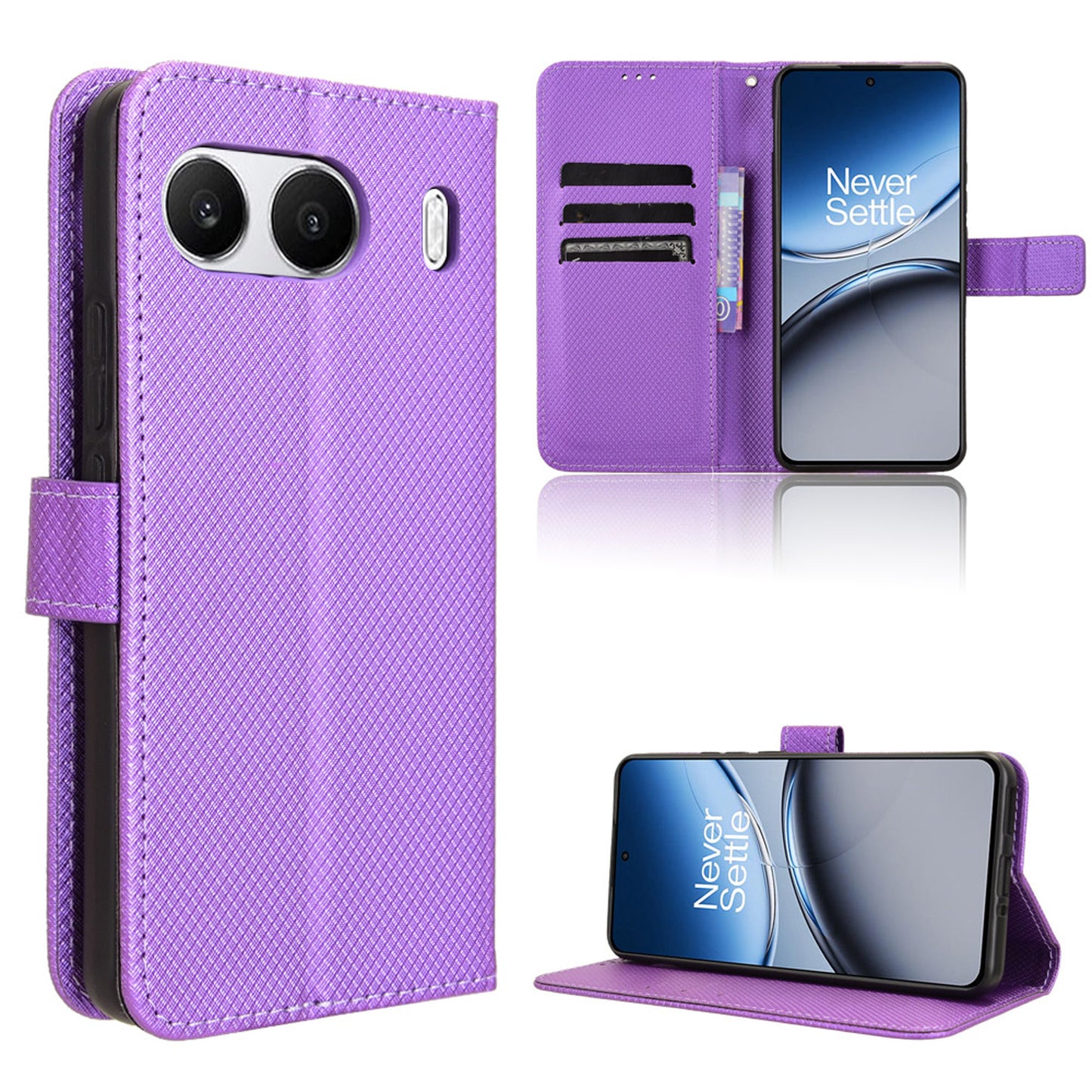 Wallet Case for OnePlus Nord 4, Purple