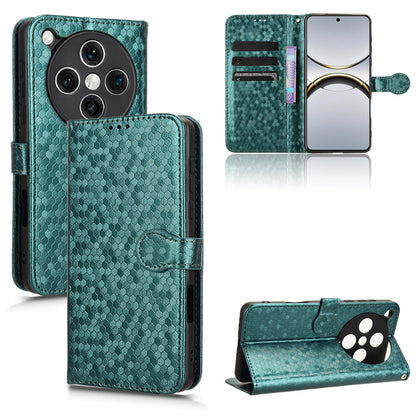 Slim Flip Polka-Dots Phone Case with Card Holder for OPPO Find X8 Pro, Green