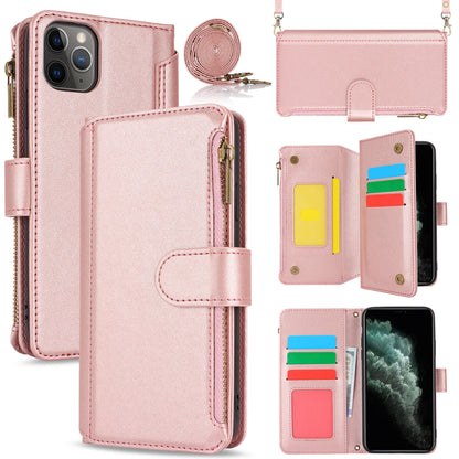 for iPhone 11 Pro Max Wallet Case with RFID Blocking, Rose Gold