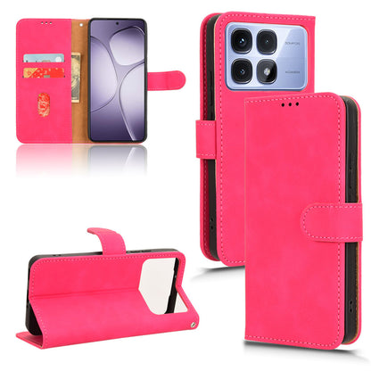 Wallet Case with Card Holder Flip Magnetic Protective Cover for Redmi K70 Ultra, Pink