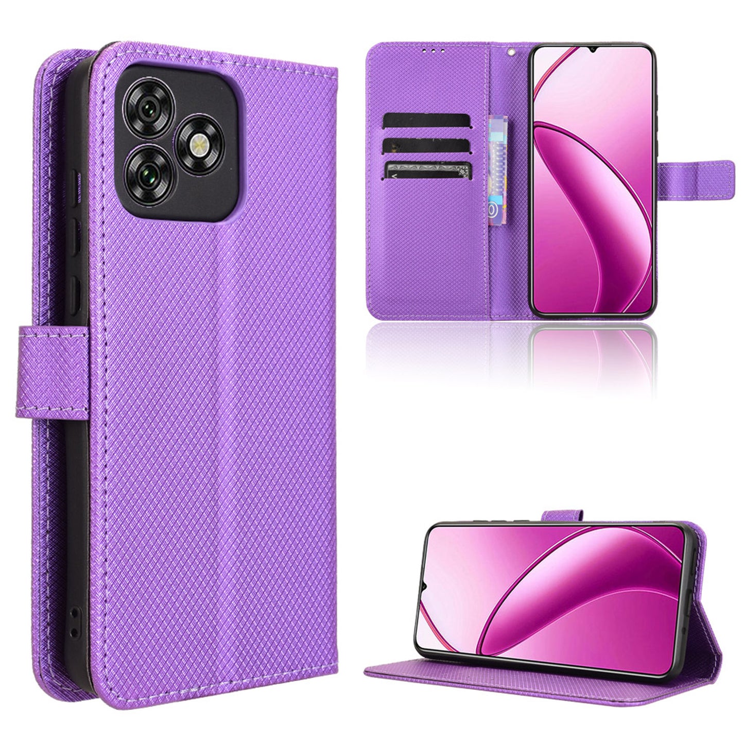 Wallet Case for Oukitel C53, Purple