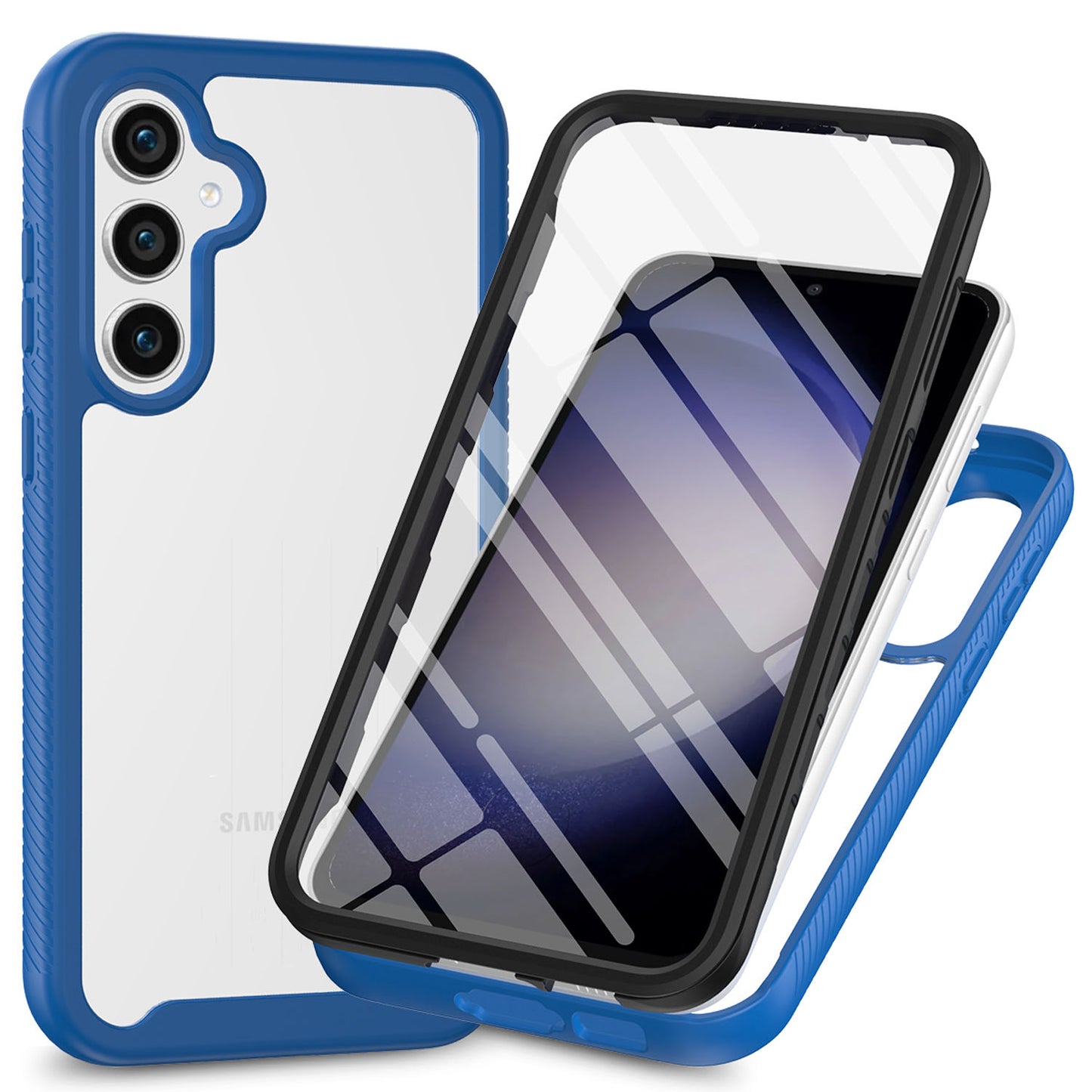 Shockproof Full Body Hard Case with Built-in Screen Protector Cover for Samsung Galaxy A55 5G