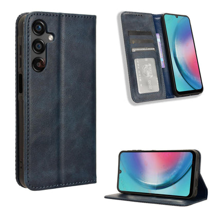 Samsung Galaxy A25 5G Flip Folio Case with Card Holder Hidden Magnetic, Blue