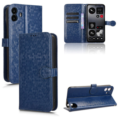 Slim Flip Polka-Dots Phone Case with Card Holder for Nothing CMF Phone 1, Blue