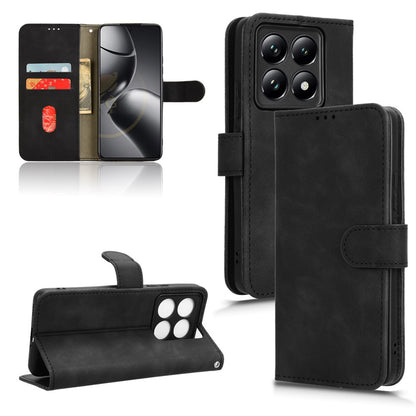 Wallet Case with Card Holder Flip Magnetic Protective Cover for Xiaomi 14T Pro, Black