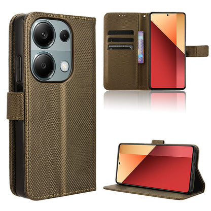 Wallet Case with Credit Card Holder PU Leather Flip Folio Phone Cover for Xiaomi Redmi Note 13 Pro 4G, Bronzed