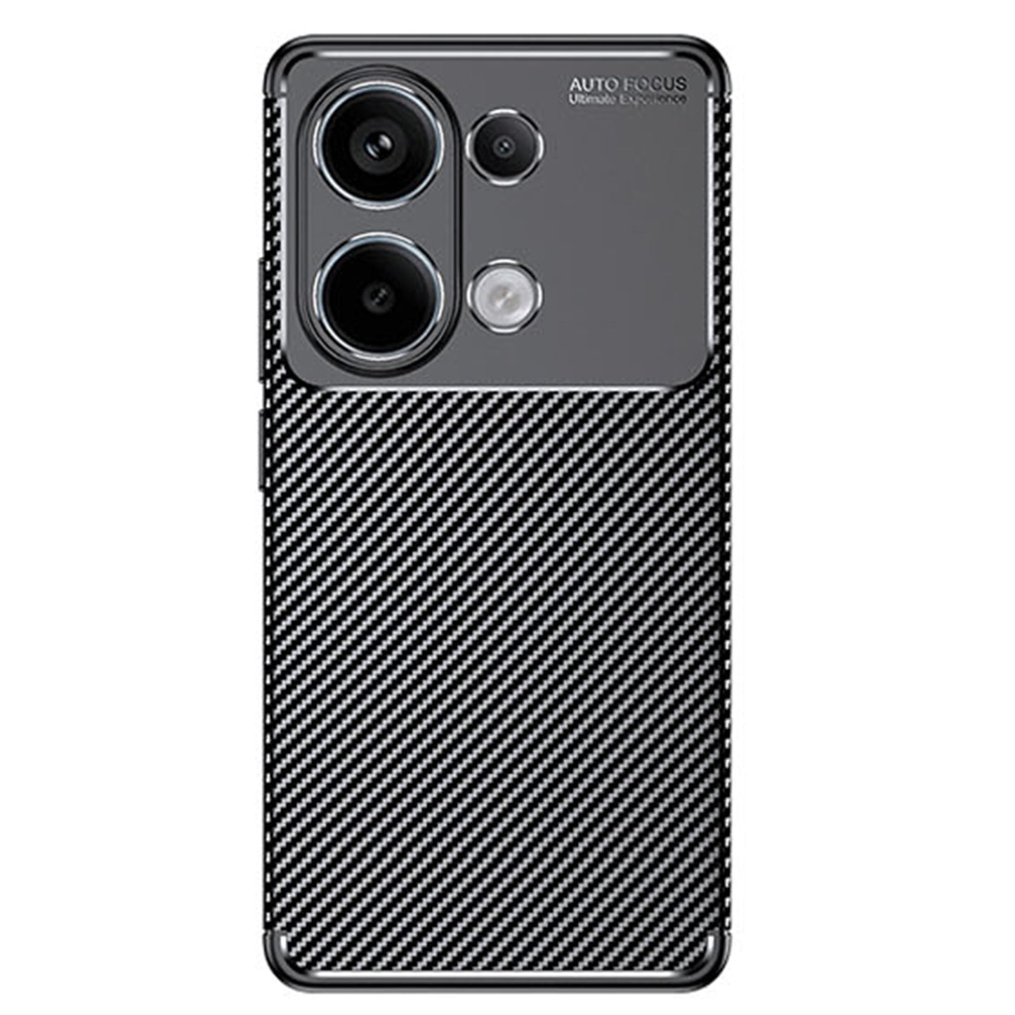 Carbon Fiber Lightweight Flexible Protective Case for Xiaomi Redmi Note 13 4G, Black