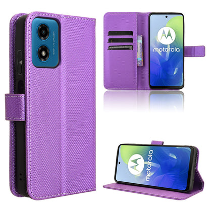 Wallet Case for Motorola Moto E14, Purple