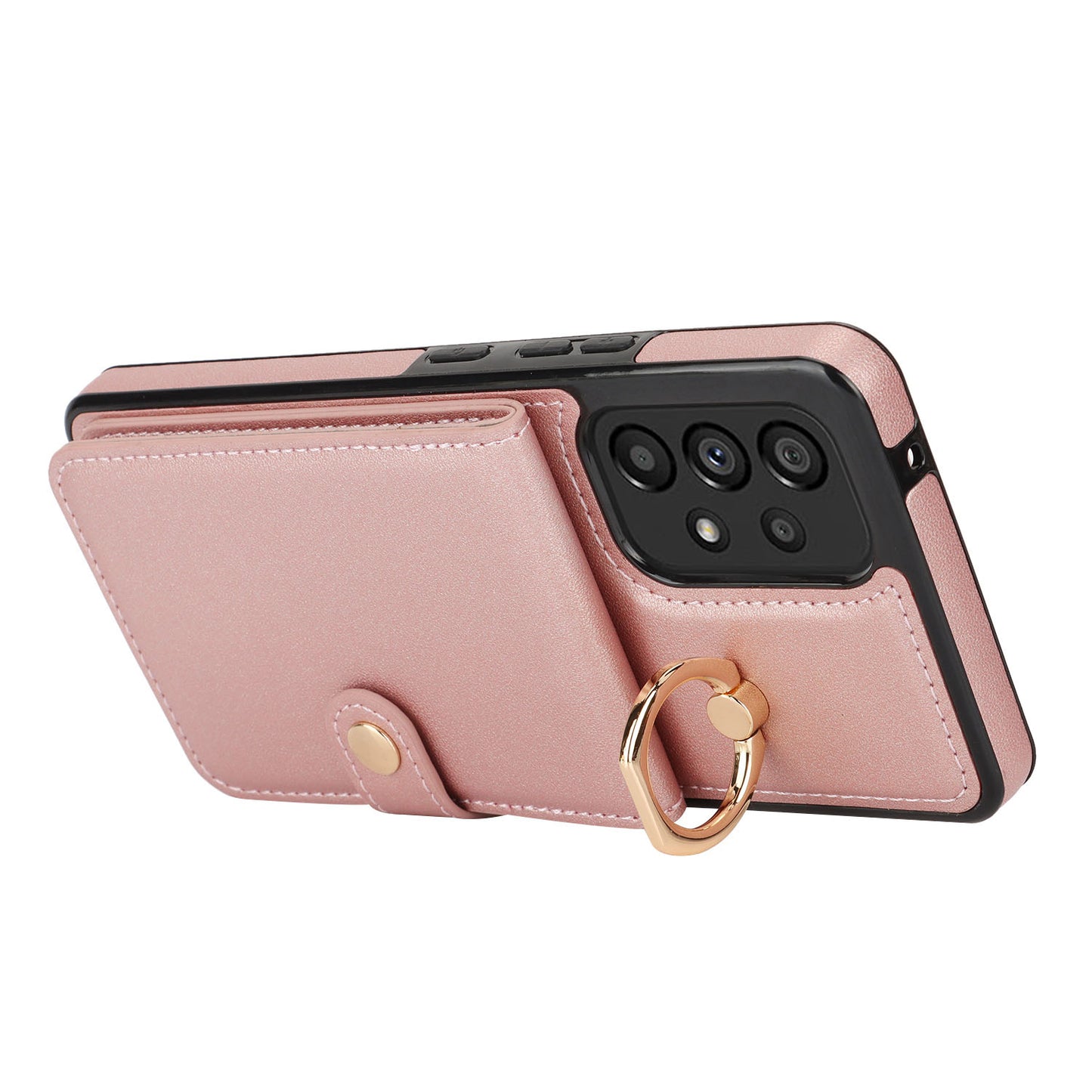 for Samsung Galaxy A53 5G Wallet Case with Card Holder, Rose Gold