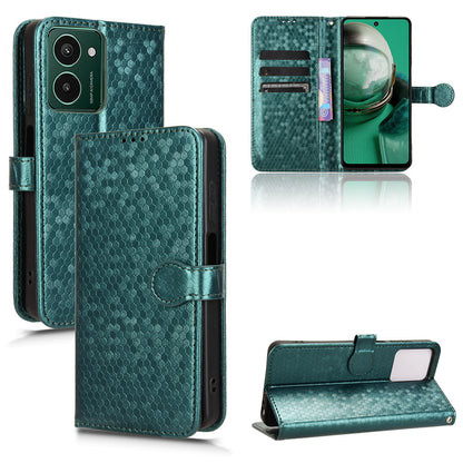 Slim Flip Polka-Dots Phone Case with Card Holder for HMD Pulse Pro, Green