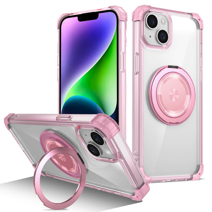 iPhone 15 Plus Case, Built in 360¡ã Magnetic Stand, Compatible with Magsafe, Pink