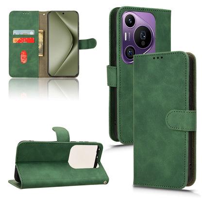 Wallet Case with Card Holder Flip Magnetic Protective Cover for Huawei Pura 70 Pro, Green