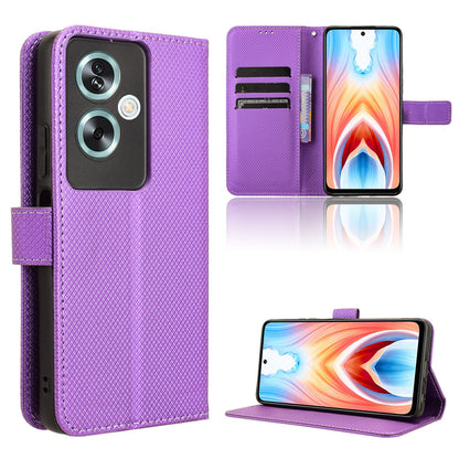 Wallet Case with Credit Card Holder PU Leather Flip Folio Phone Cover for OPPO A79 5G, Purple