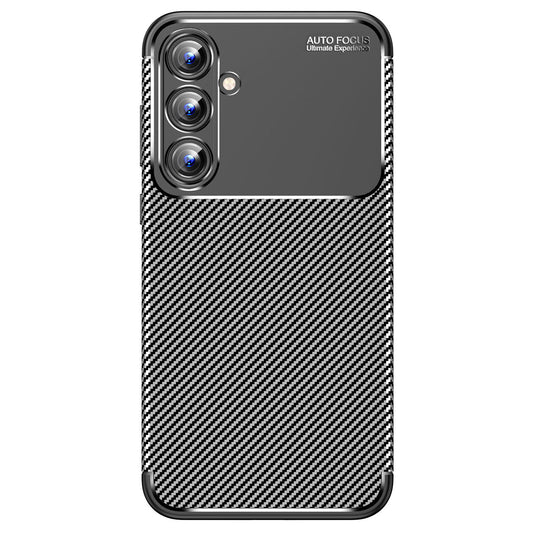 Carbon Fiber Lightweight Flexible Protective Case for Samsung Galaxy A35 5G, Black