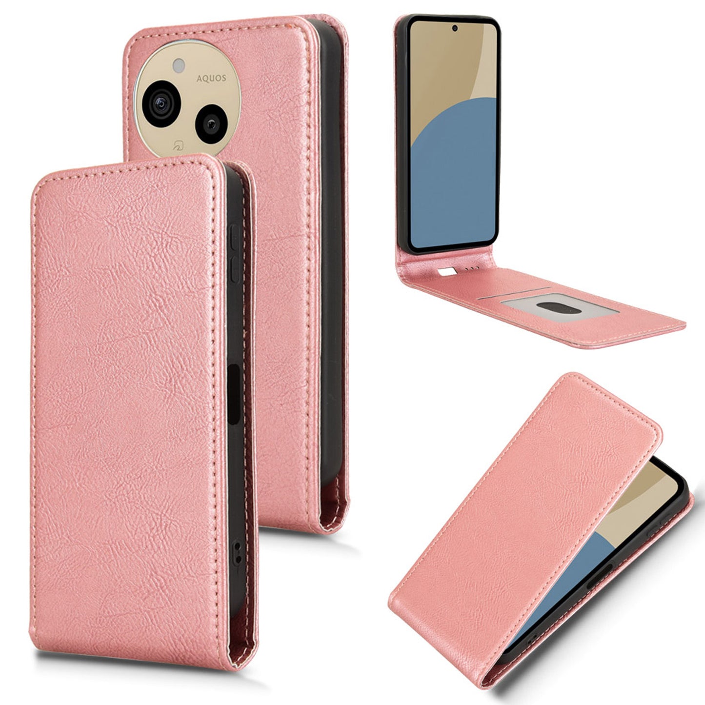 Sharp AQUOS Sense9 Flip Case | Sxiakai Series, RoseGold