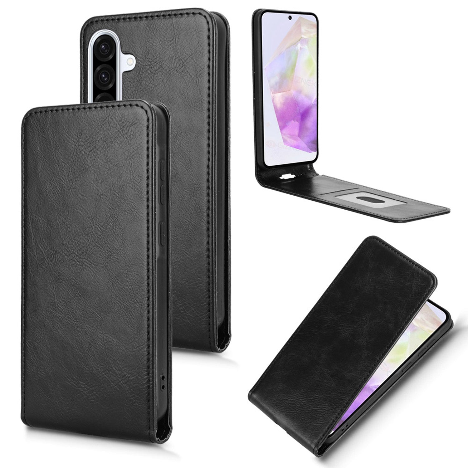 Samsung Galaxy A36 5G Flip Case | Sxiakai Series, Black