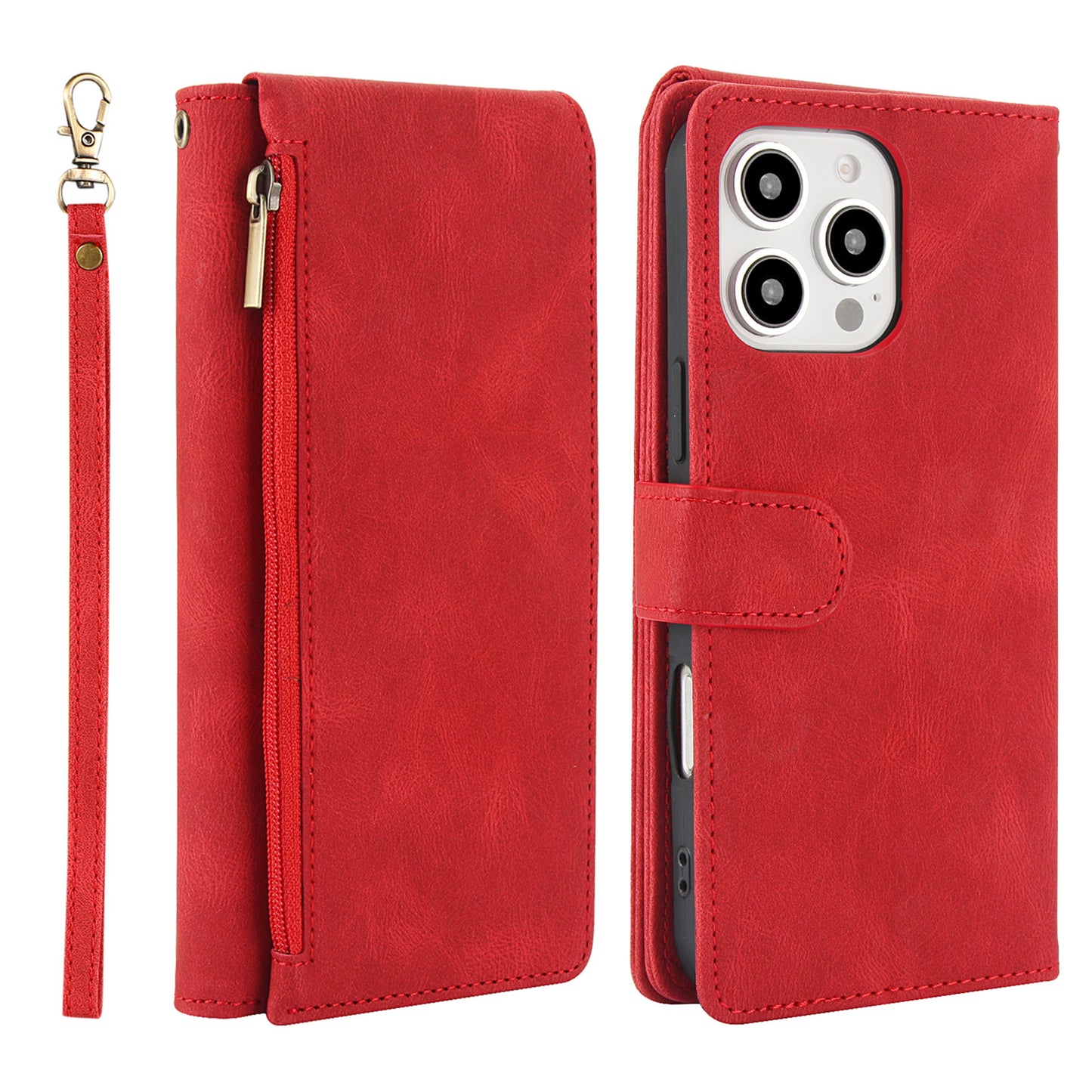 Zipper Wallet Case for iPhone 16 Pro