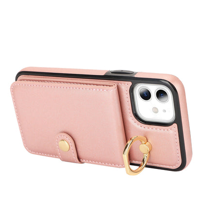 for iPhone 11 Wallet Case with Card Holder, Rose Gold