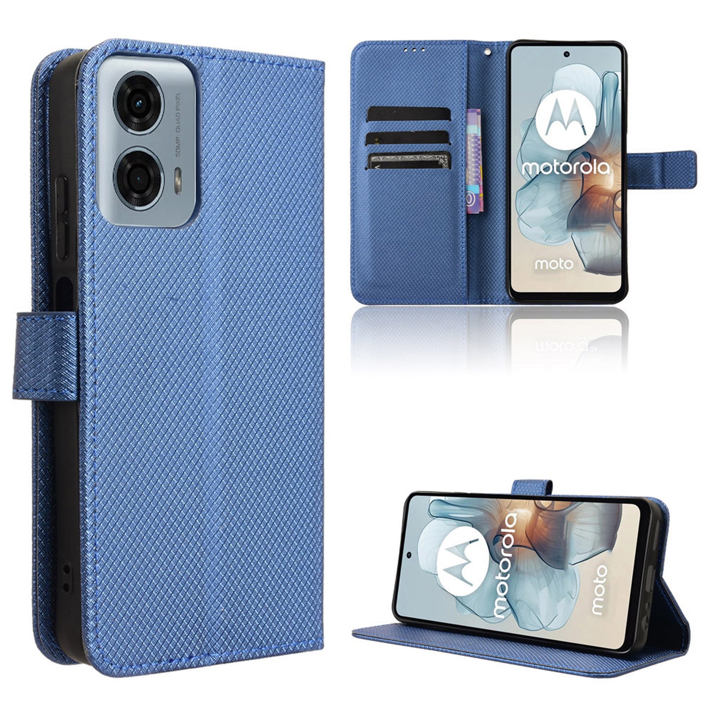 Wallet Case for Moto G45 5G, Blue