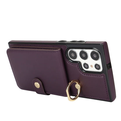 for Samsung Galaxy S22 Ultra Wallet Case with Card Holder, Purple