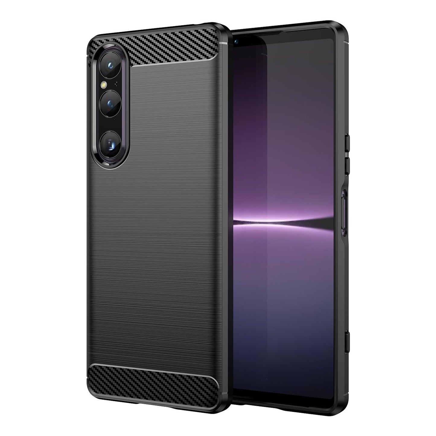 Soft TPU Non-Slip Bumper Protection Case for Sony Xperia 1 V 2023, Black