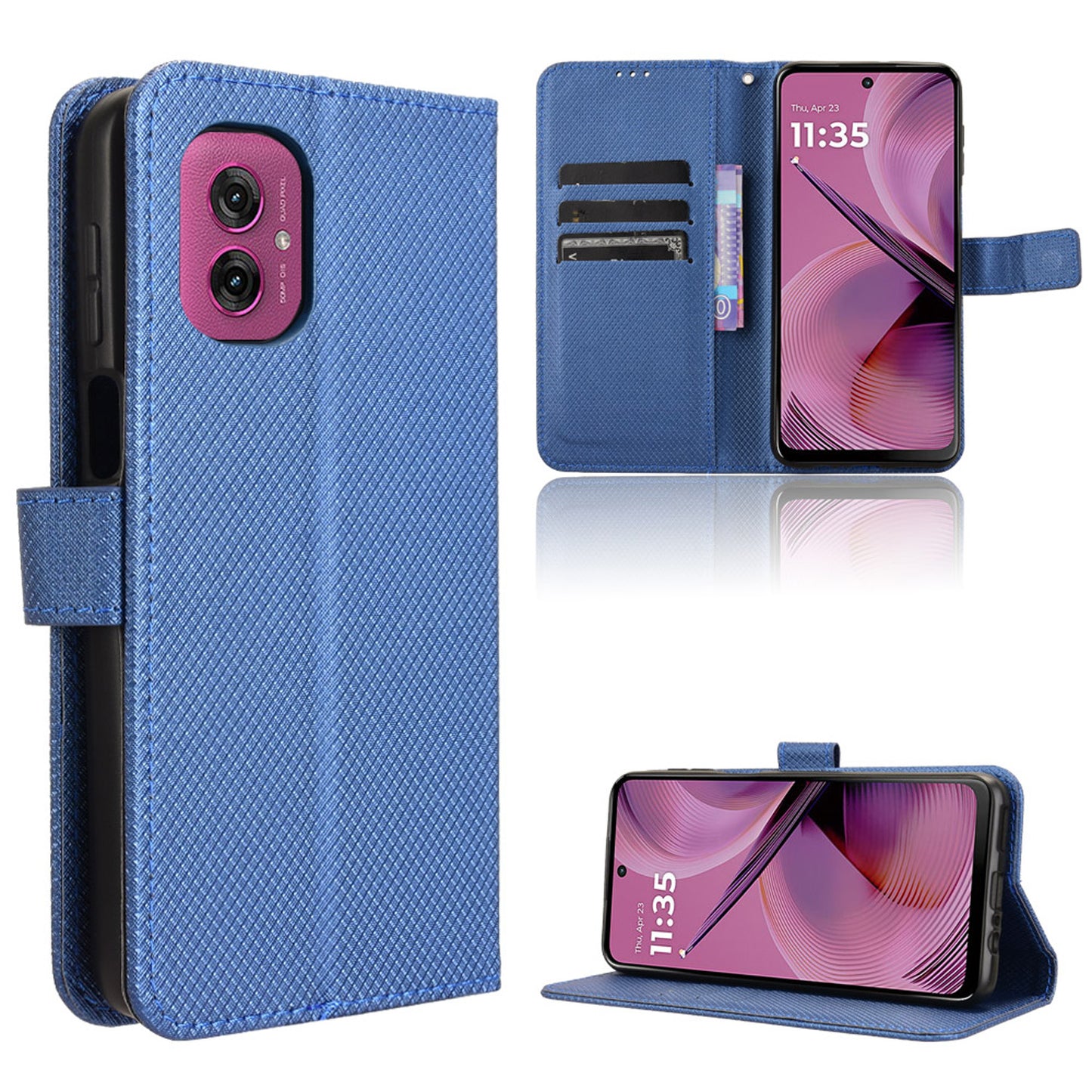 Wallet Case for Moto G55 5G, Blue