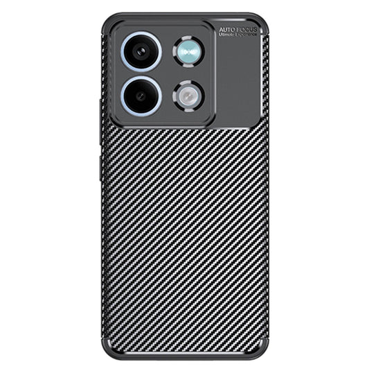 Carbon Fiber Lightweight Flexible Protective Case for Xiaomi Redmi Note 13 5G, Black