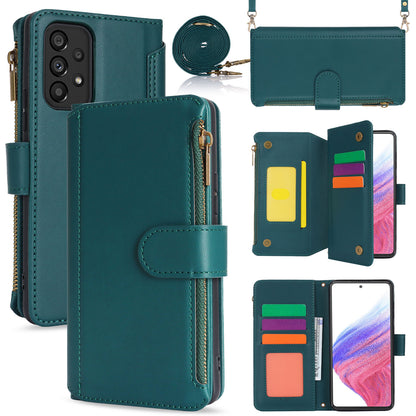 for Samsung Galaxy A53 5G Wallet Case with RFID Blocking, Green