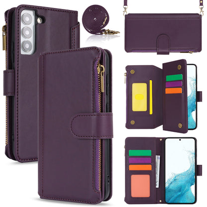 for Samsung Galaxy S22 Wallet Case with RFID Blocking, Purple