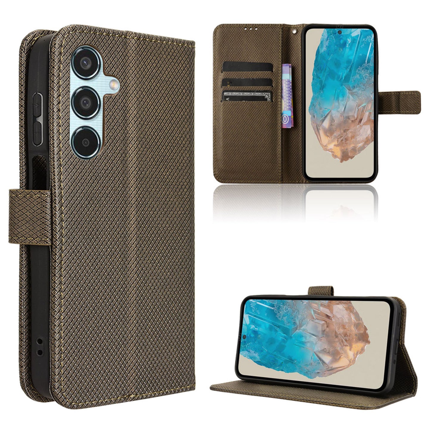 Wallet Case for Samsung Galaxy M35 5G, Bronzed