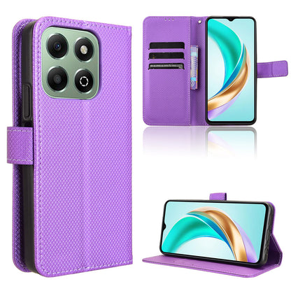 Wallet Case for Honor X6b, Purple