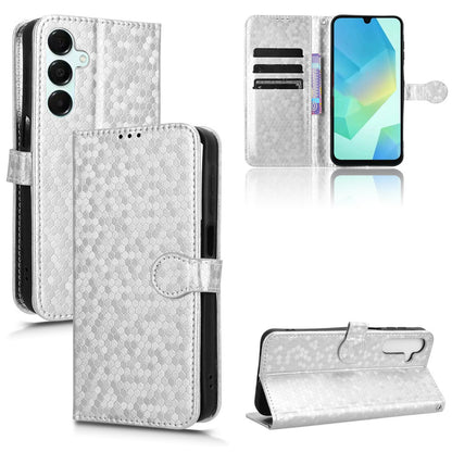 Slim Flip Polka-Dots Phone Case with Card Holder for Samsung Galaxy A16 5G, Silver