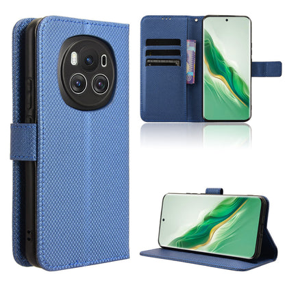 Wallet Case with Credit Card Holder PU Leather Flip Folio Phone Cover for Honor Magic6, Blue