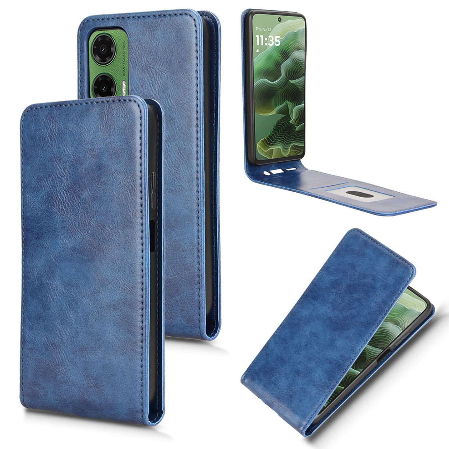 Moto G35 5G Flip Case | Sxiakai Series, Blue