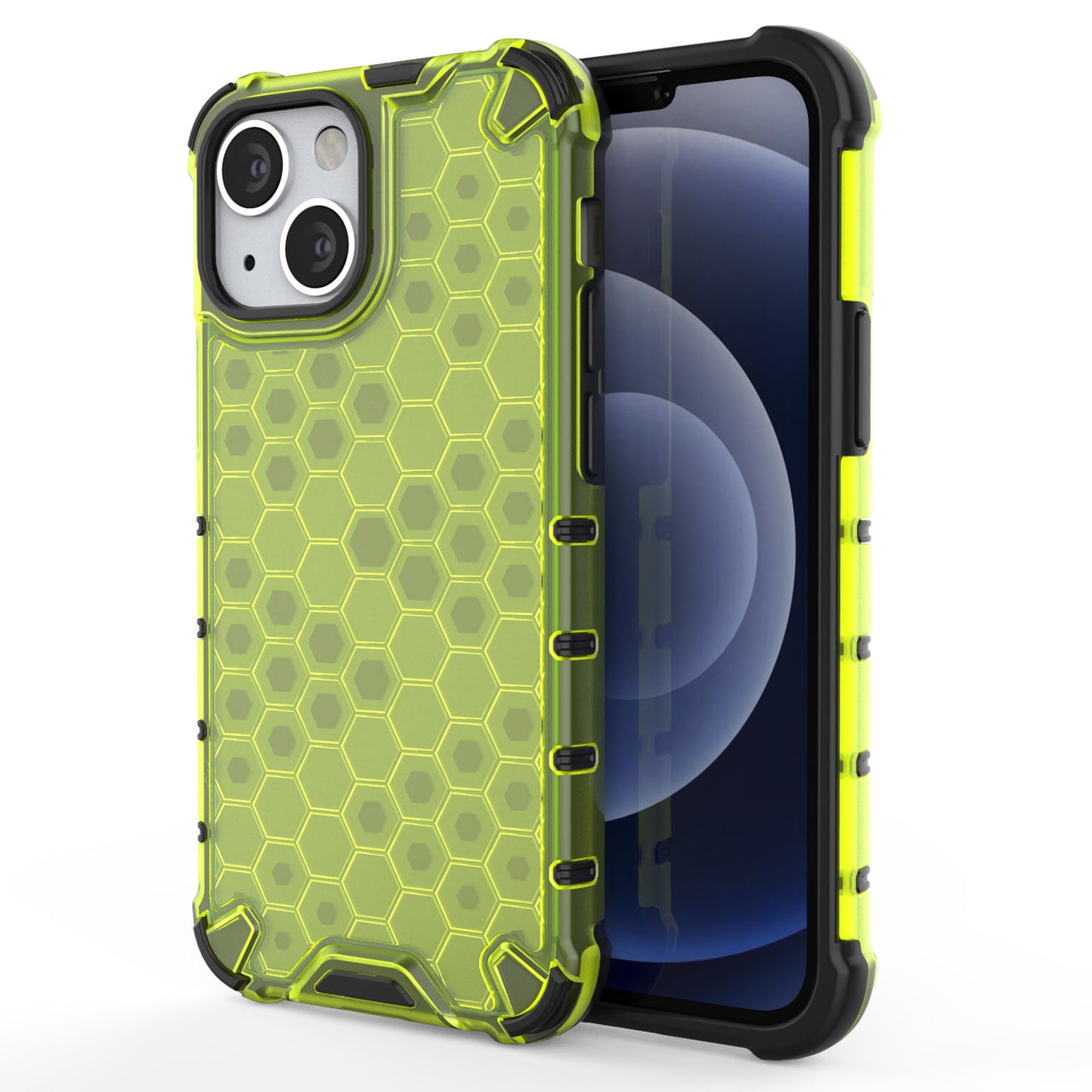 iPhone 13 Four Corner Thickening Anti Yellow Anti-Scratch Case, Green