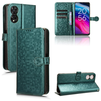 Slim Flip Polka-Dots Phone Case with Card Holder for TCL 505, Green