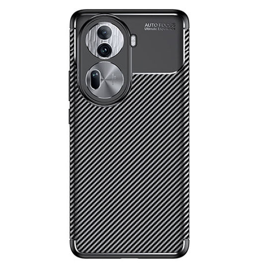 Carbon Fiber Lightweight Flexible Protective Case for OPPO Reno11 Pro 5G, Black