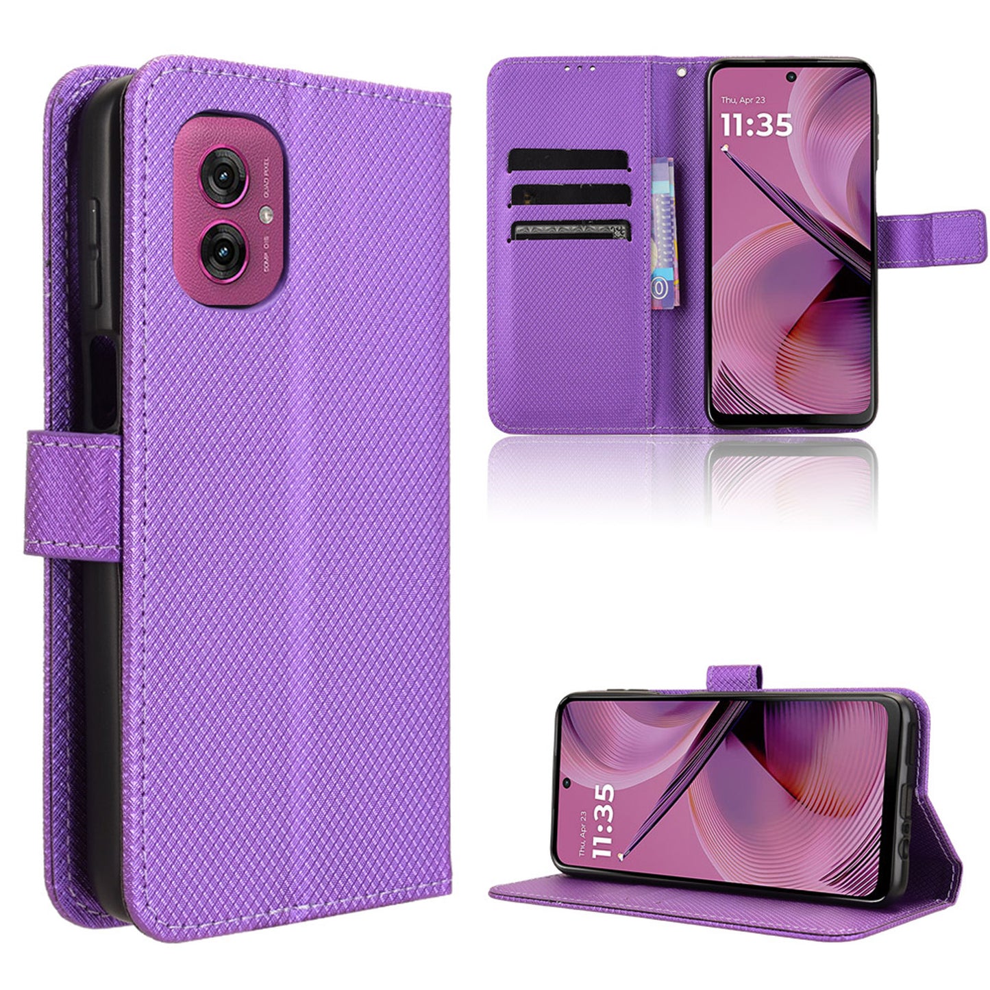 Wallet Case for Moto G55 5G, Purple