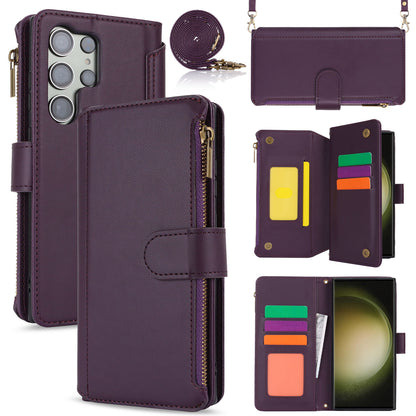 for Samsung Galaxy S23 Ultra Wallet Case with RFID Blocking, Purple