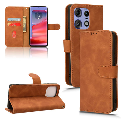 Wallet Case with Card Holder Flip Magnetic Protective Cover for Motorola Edge 50 Pro, Brown