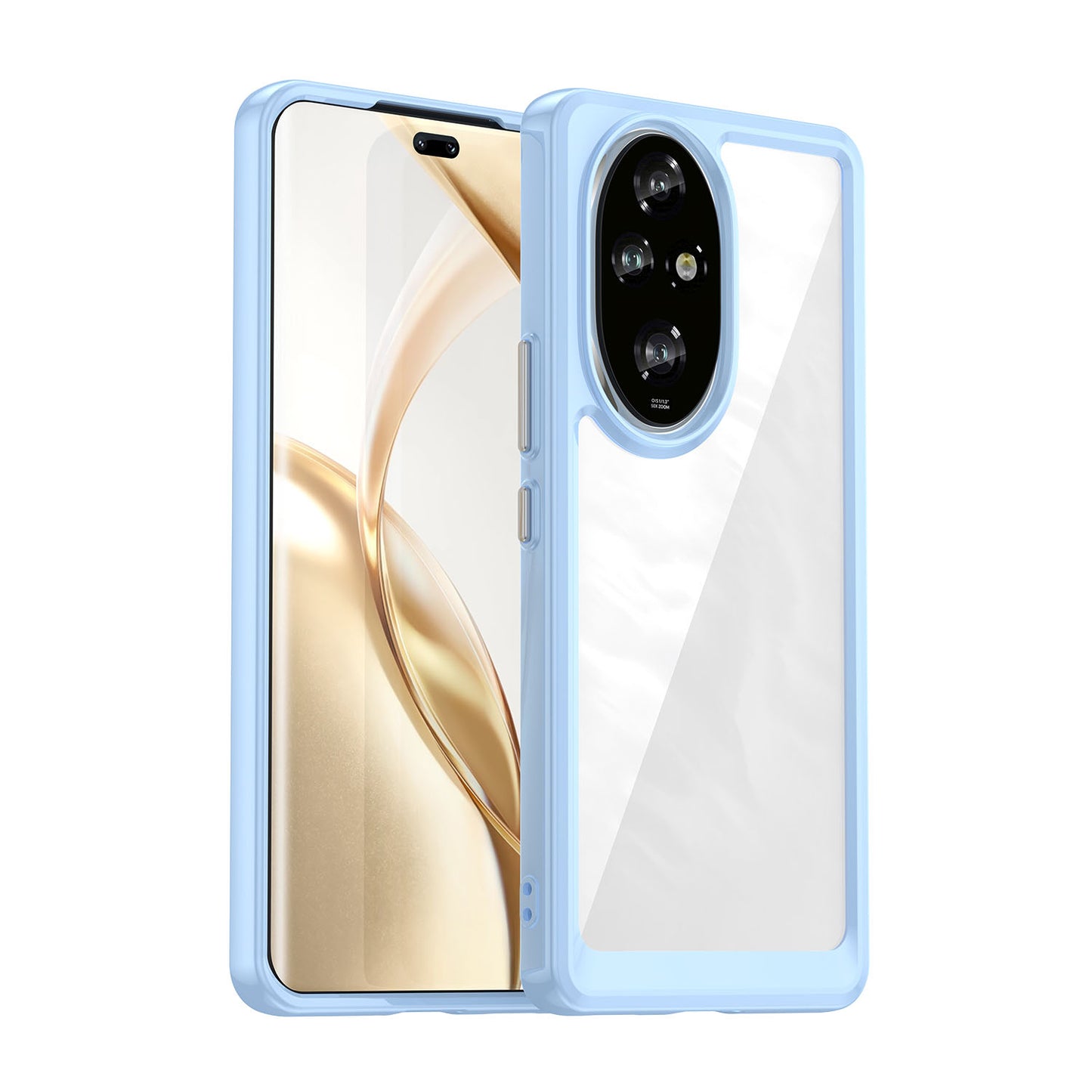 Hard Back Soft Bumper Protective Case for Honor 200 Pro, Blue