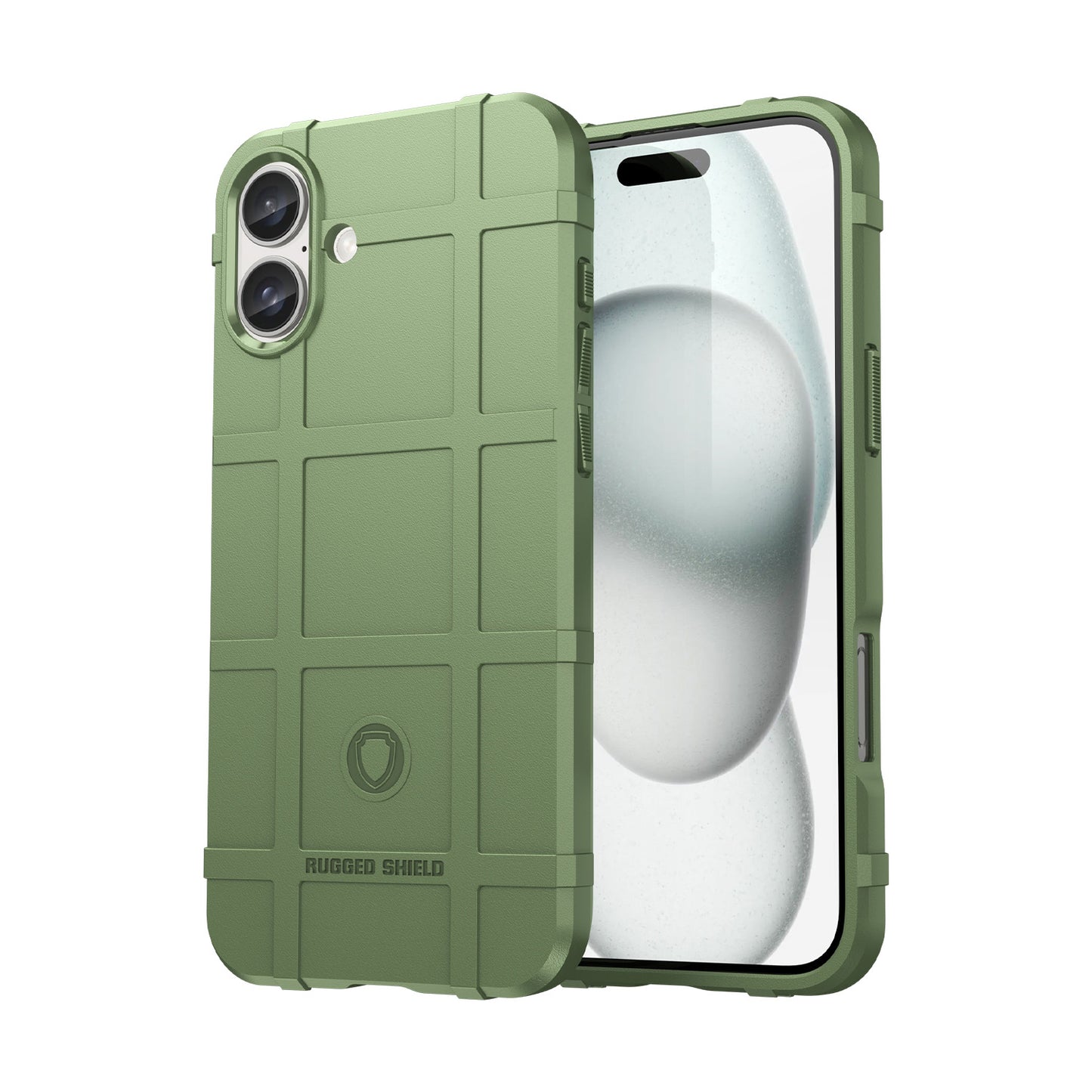 TPU Thick Solid Armor Tactical Protective Case for iPhone 16, Green