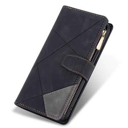 Zipper Flip Folio Wallet Case for iPhone 14, Black