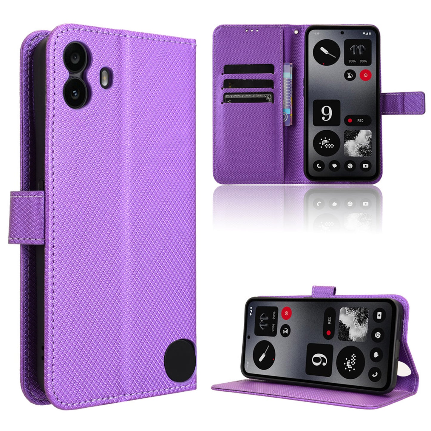 Wallet Case for Nothing CMF Phone 1, Purple