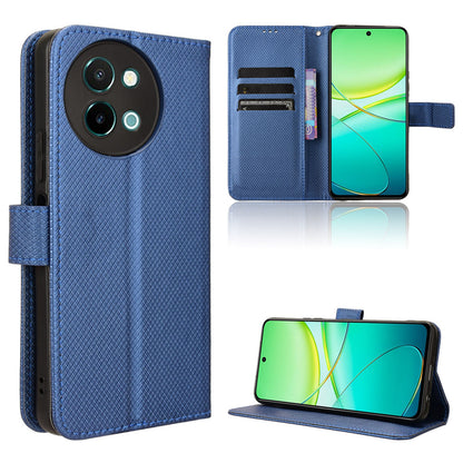 Wallet Case for VIVO Y38, Blue