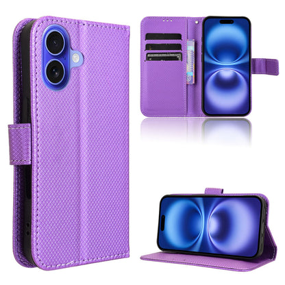 Wallet Case for iPhone 16 Plus, Purple