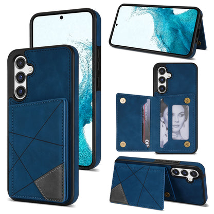 Slim Leather Shockproof Protective Case for Samsung Galaxy S24+, Blue